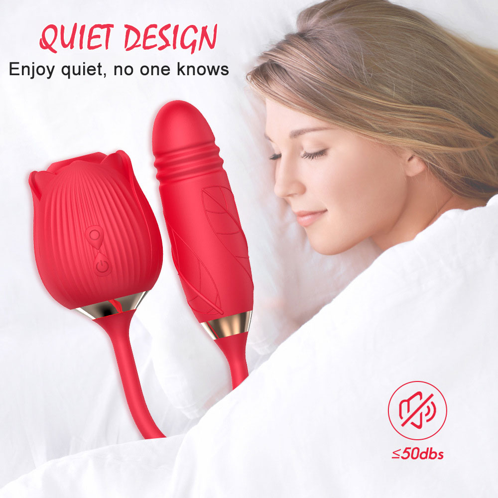 LIKETHAT Vibrador Rosa 3 em 1 – Sucção e Vai e Vem