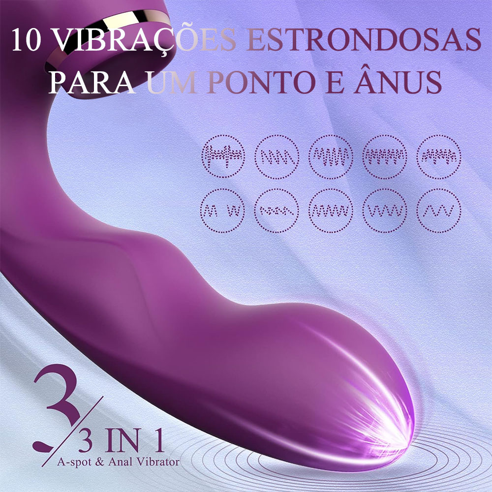 LIKETHAT Vibrador 3 em 1 – Sucção, Vibração e Pulsação