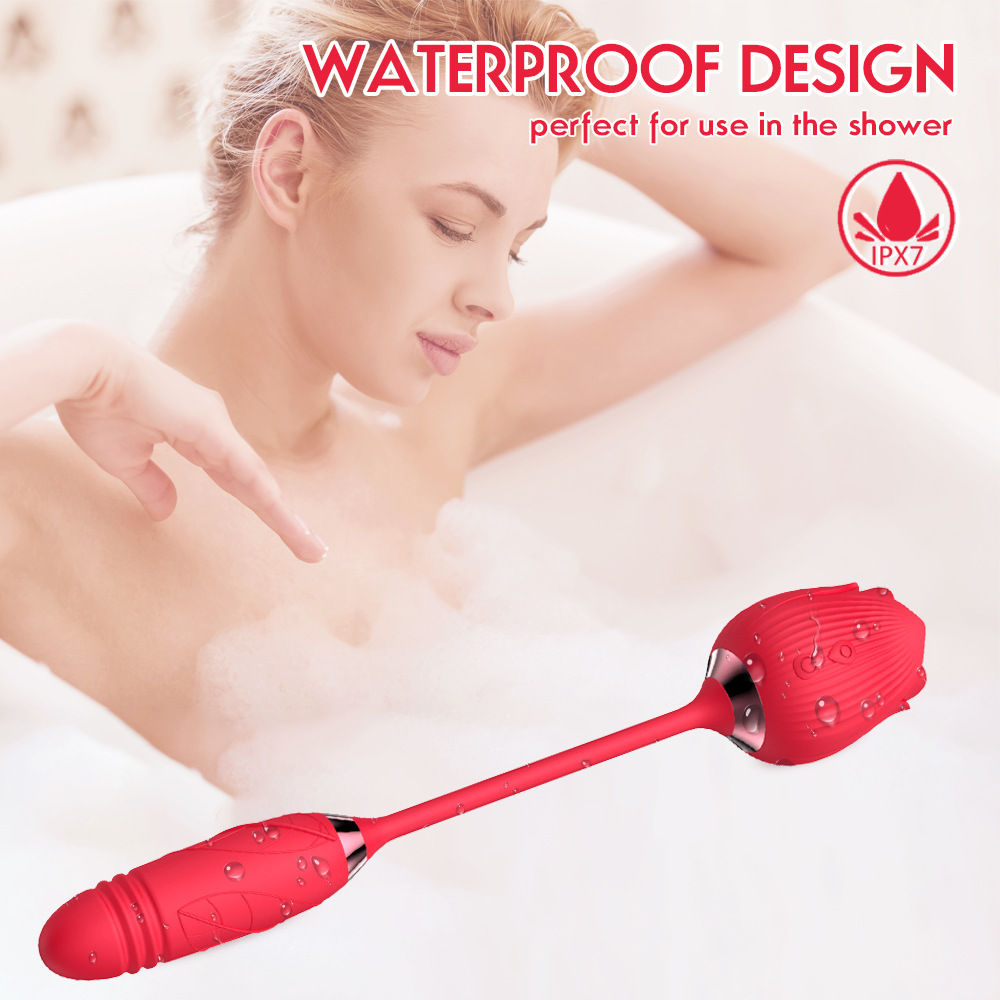 LIKETHAT Vibrador Rosa 3 em 1 – Sucção e Vai e Vem
