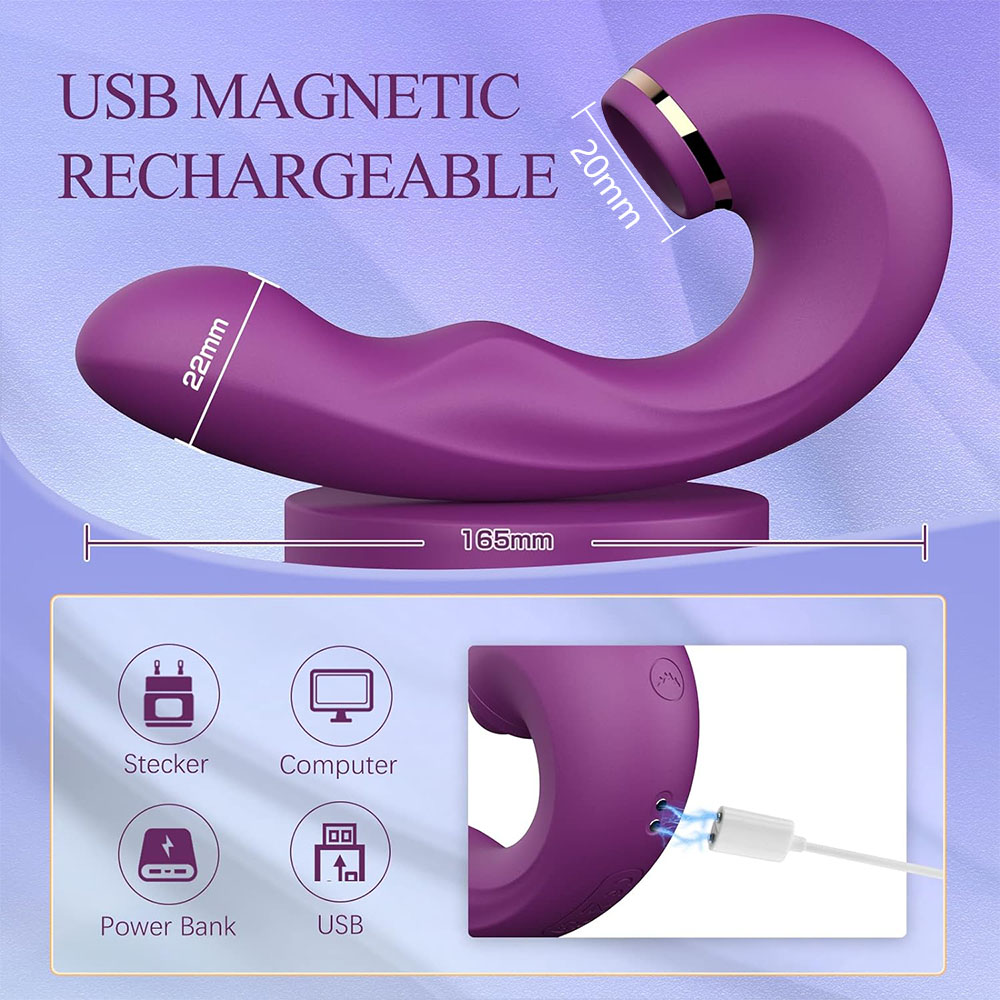LIKETHAT Vibrador 3 em 1 – Sucção, Vibração e Pulsação