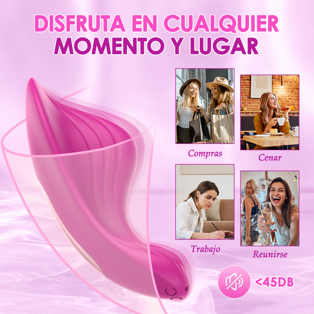 LIKETHAT Vibrador Vestível com App – 9 Modos e Design Compacto