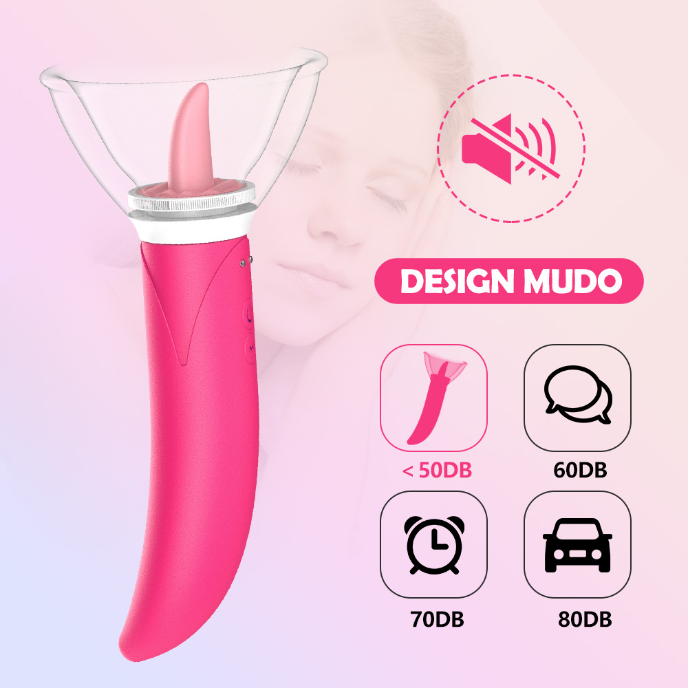 LIKETHAT Vibrador de Língua 2 em 1 – 5 Modos de Lambida e 10 Vibrações