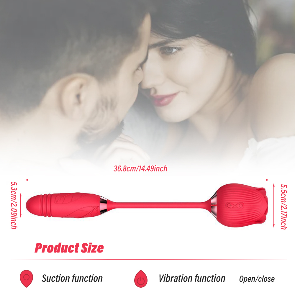 LIKETHAT Vibrador Rosa 3 em 1 – Sucção e Vai e Vem