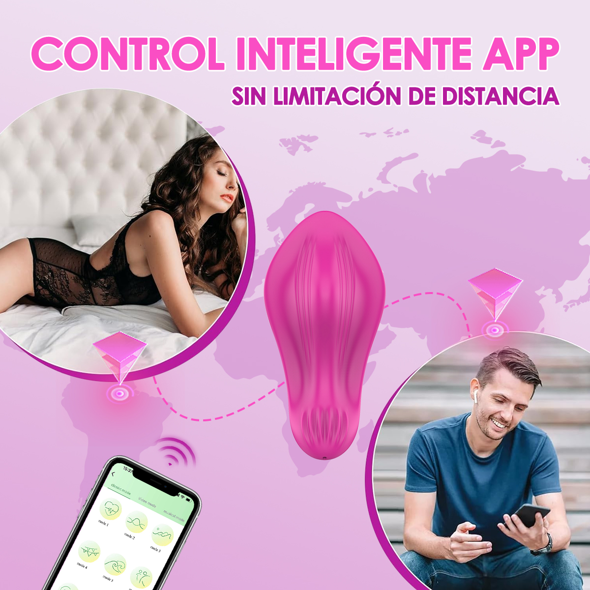 LIKETHAT Vibrador Vestível com App – 9 Modos e Design Compacto