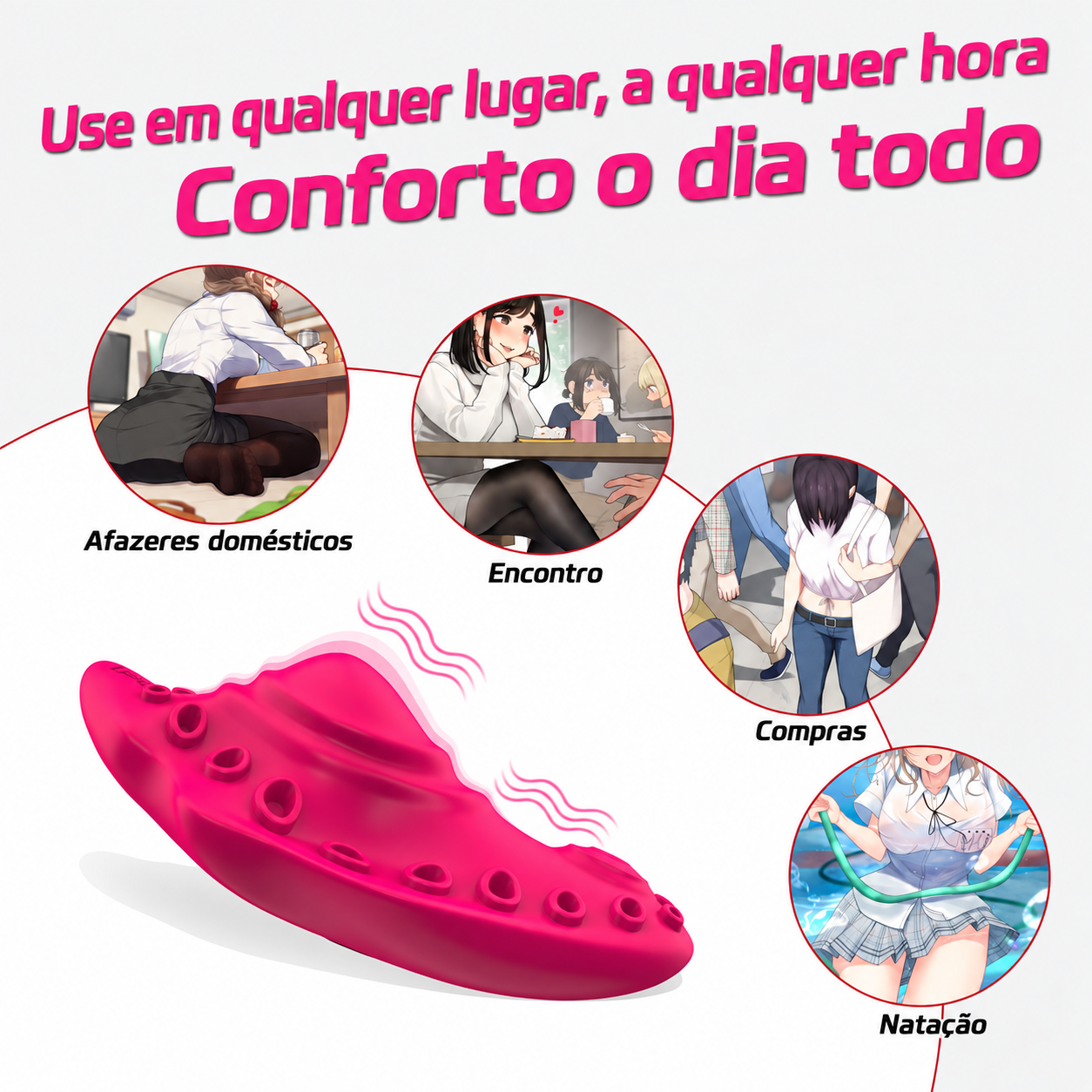 LIKETHAT Vibrador Vestível com App – 9 Modos e Controle por Música