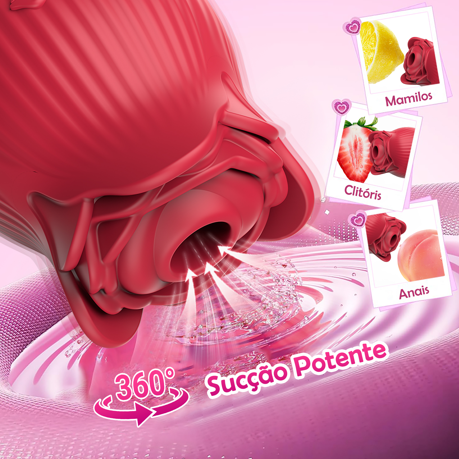 Likethat Sugador de Clitóris Rose Toy