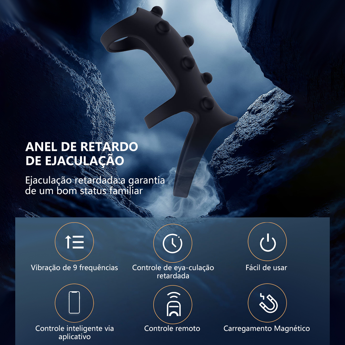 Likethat Anel Peniano Vibratório