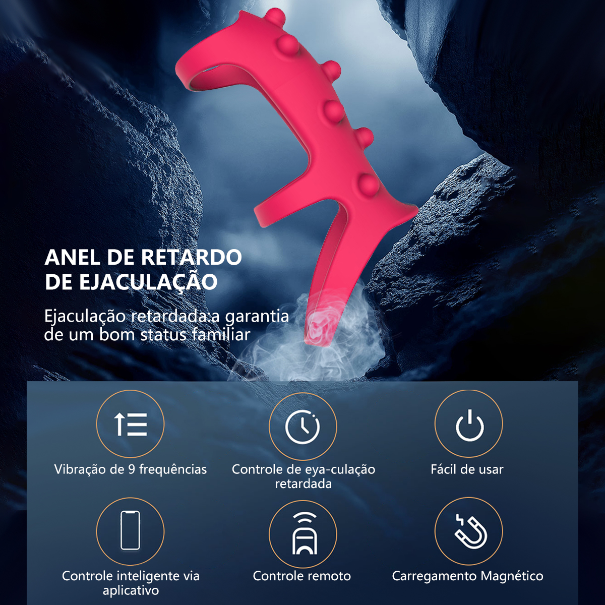 Likethat Anel Peniano Vibratório