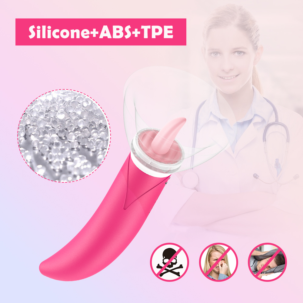 LIKETHAT Vibrador de Língua 2 em 1 – 5 Modos de Lambida e 10 Vibrações