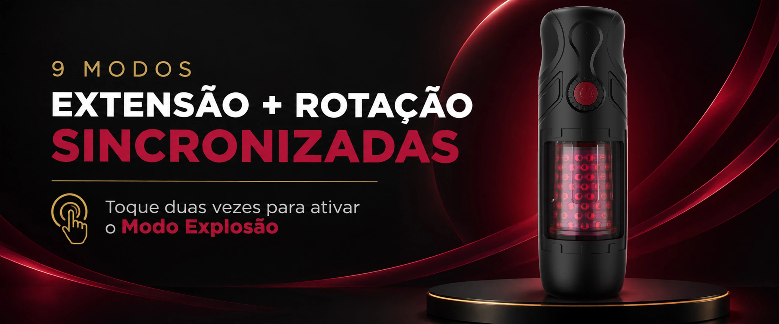 Nove modos de extensão e rotação do masturbador Likethat