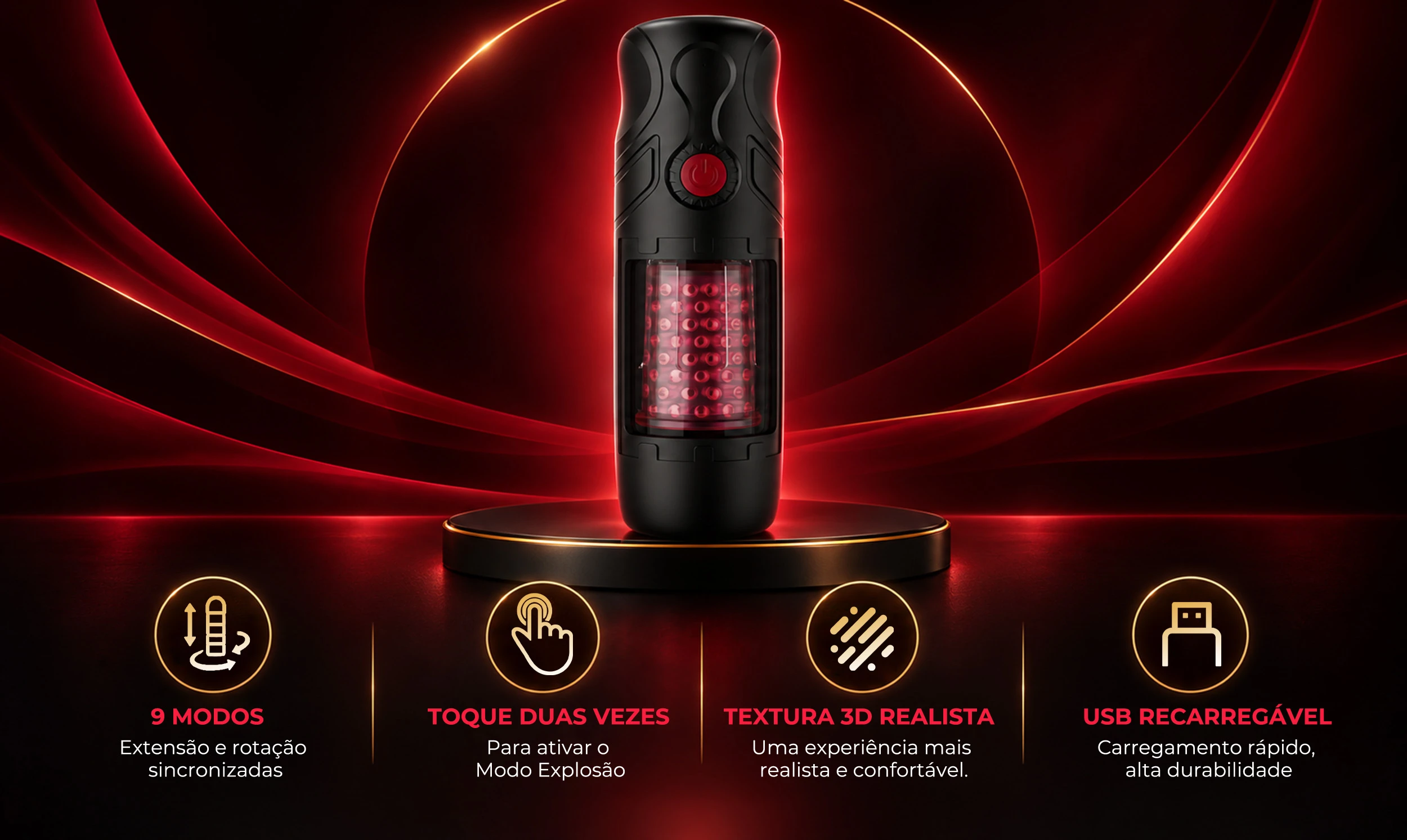 Masturbador masculino autom&aacute;tico Likethat com 9 modos