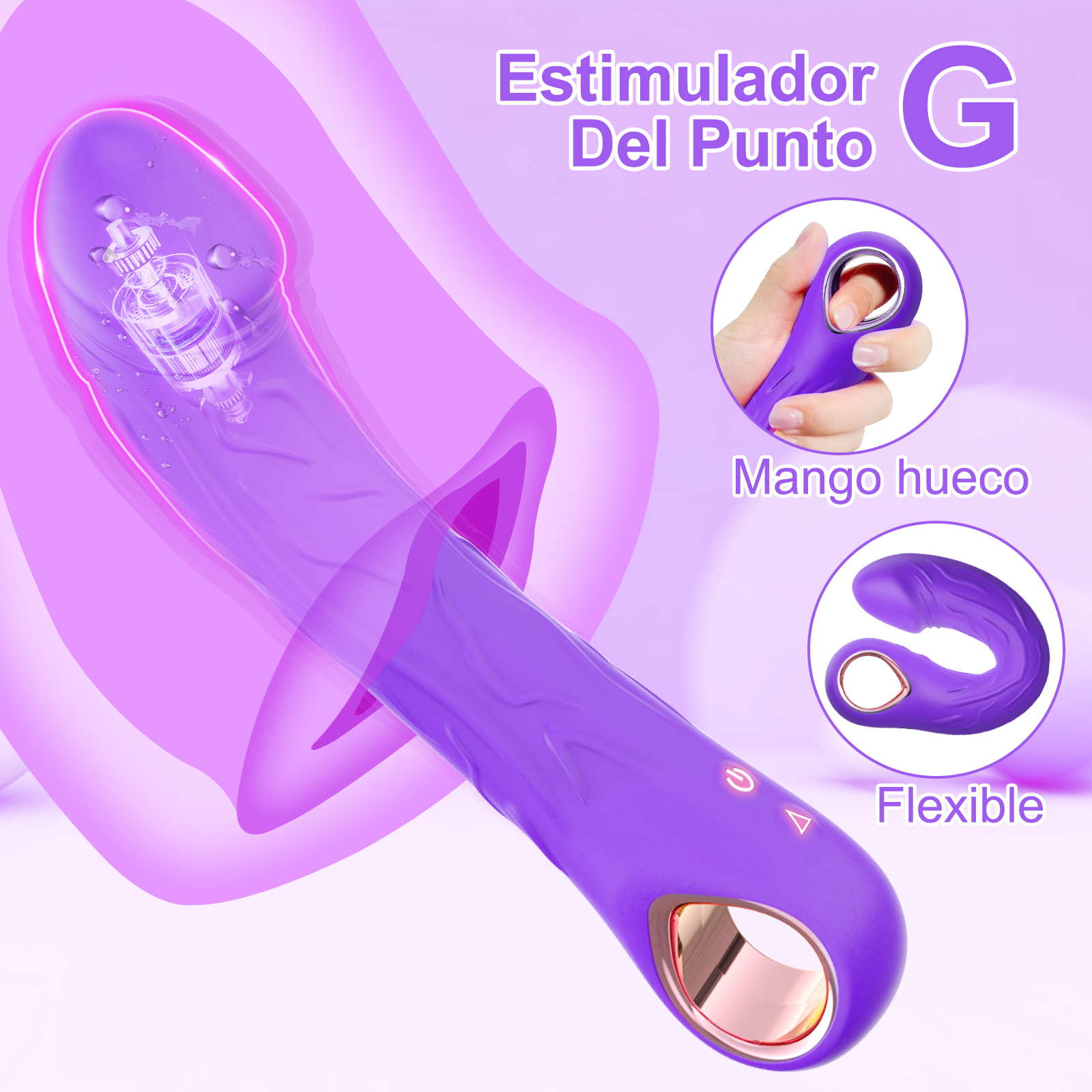 Vibrador Ponto G Flexível 10 Modos - Estimulador G-Spot Silicone Macio IPX6