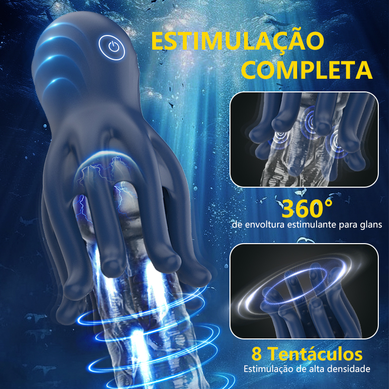 LIKETHAT Masturbador Masculino 360° com 8 Tentáculos – 9 Modos