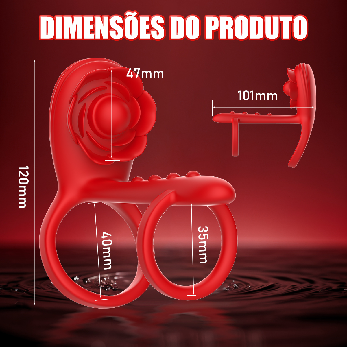 Likethat Anel Duplo Vibratório