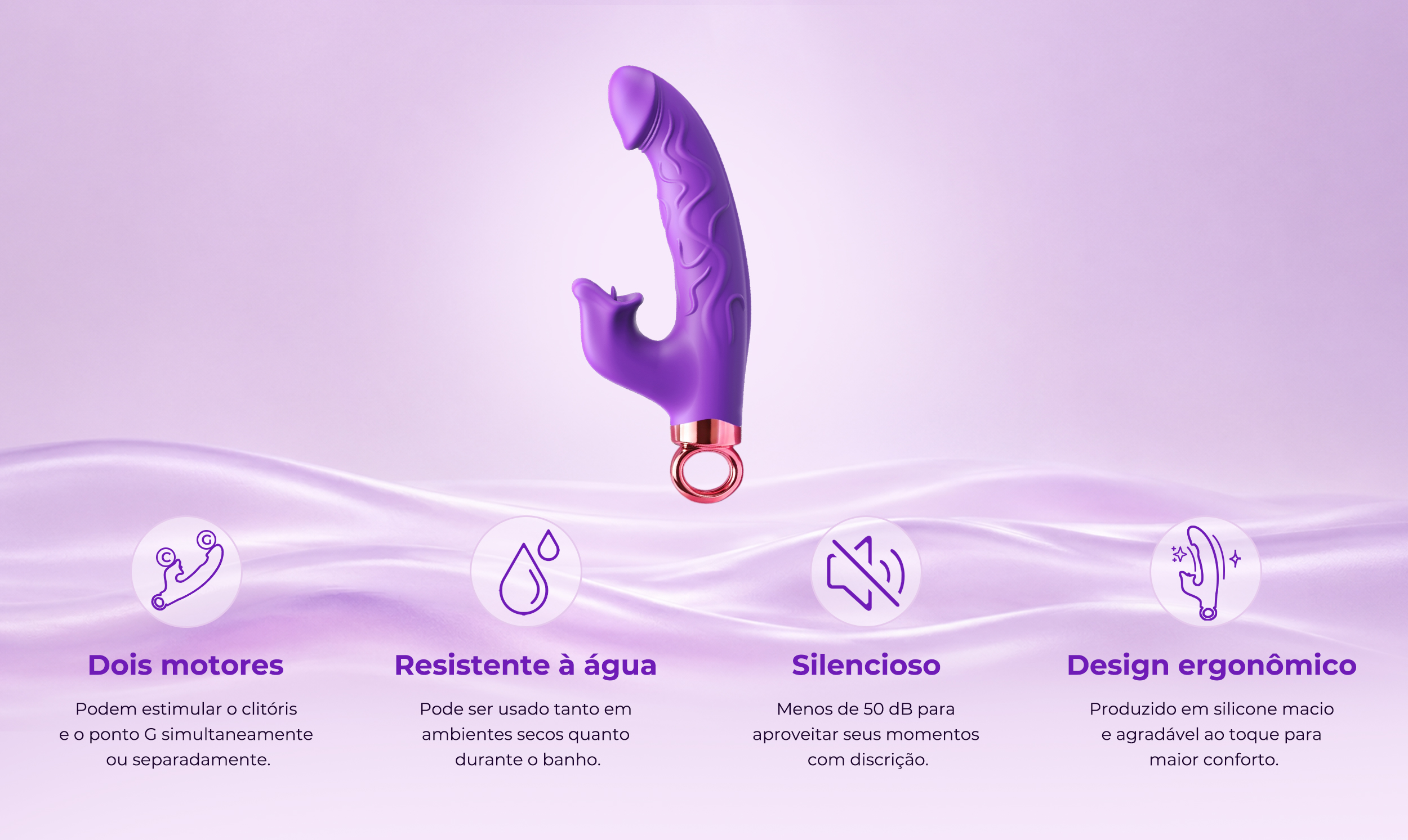 Vibrador LIKETHAT com estimulação dupla