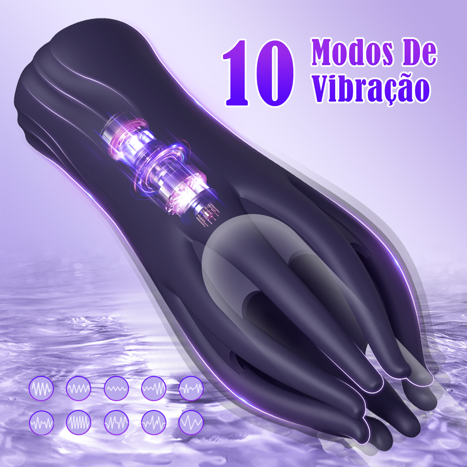 LIKETHAT Masturbador Masculino Vibratório 10 Modos