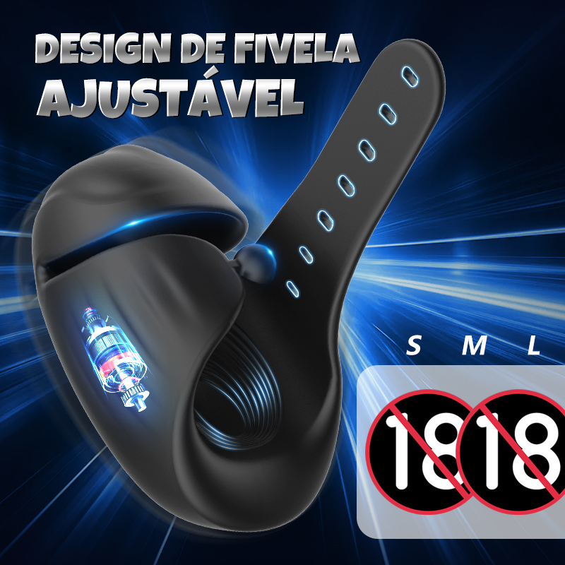 LIKETHAT Vibrador Masculino 3 em 1 com Anel Ajustável – 9 Modos