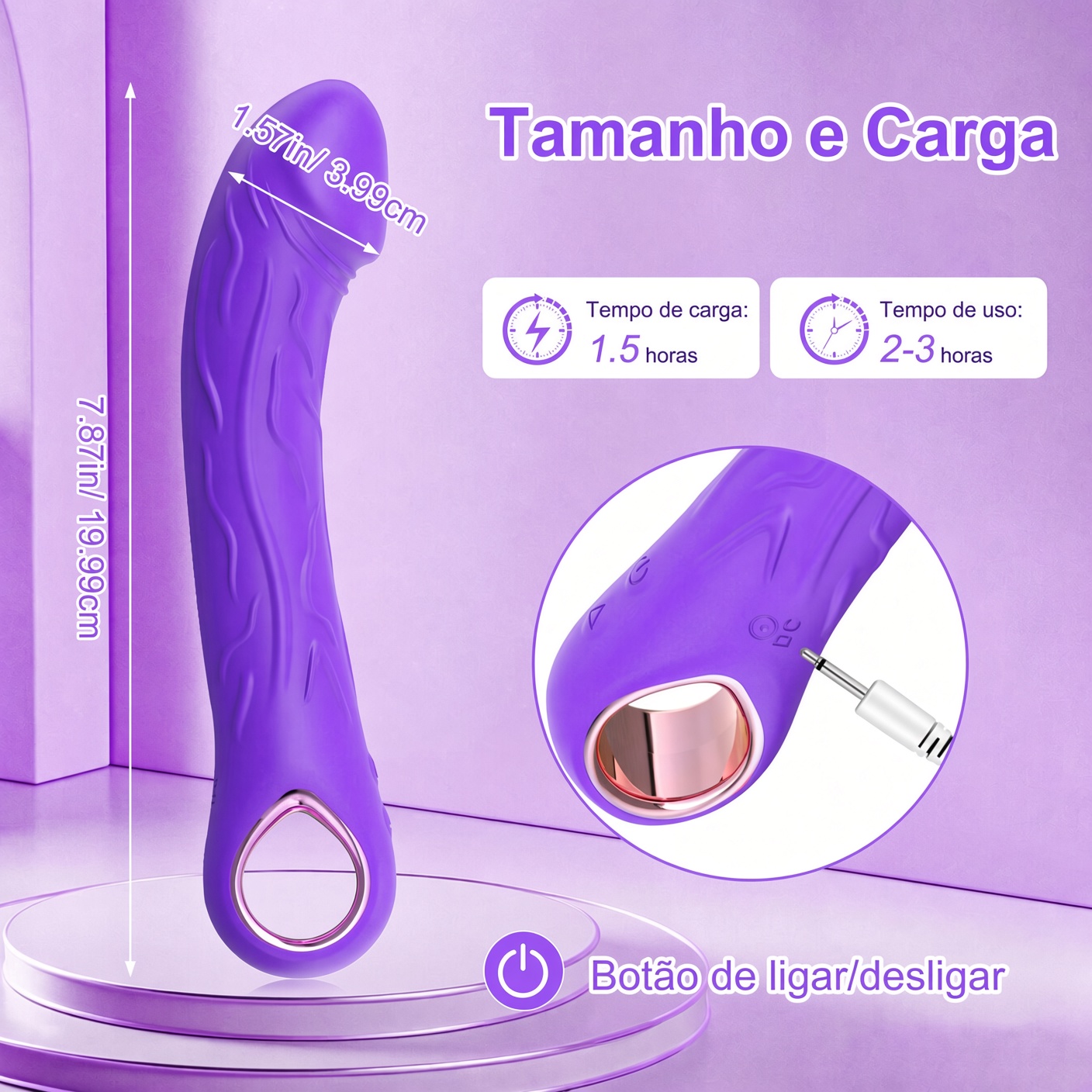 Vibrador Ponto G Flexível 10 Modos - Estimulador G-Spot Silicone Macio IPX6