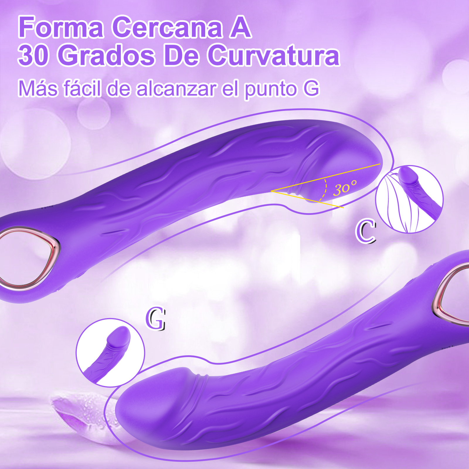 Vibrador Ponto G Flexível 10 Modos - Estimulador G-Spot Silicone Macio IPX6
