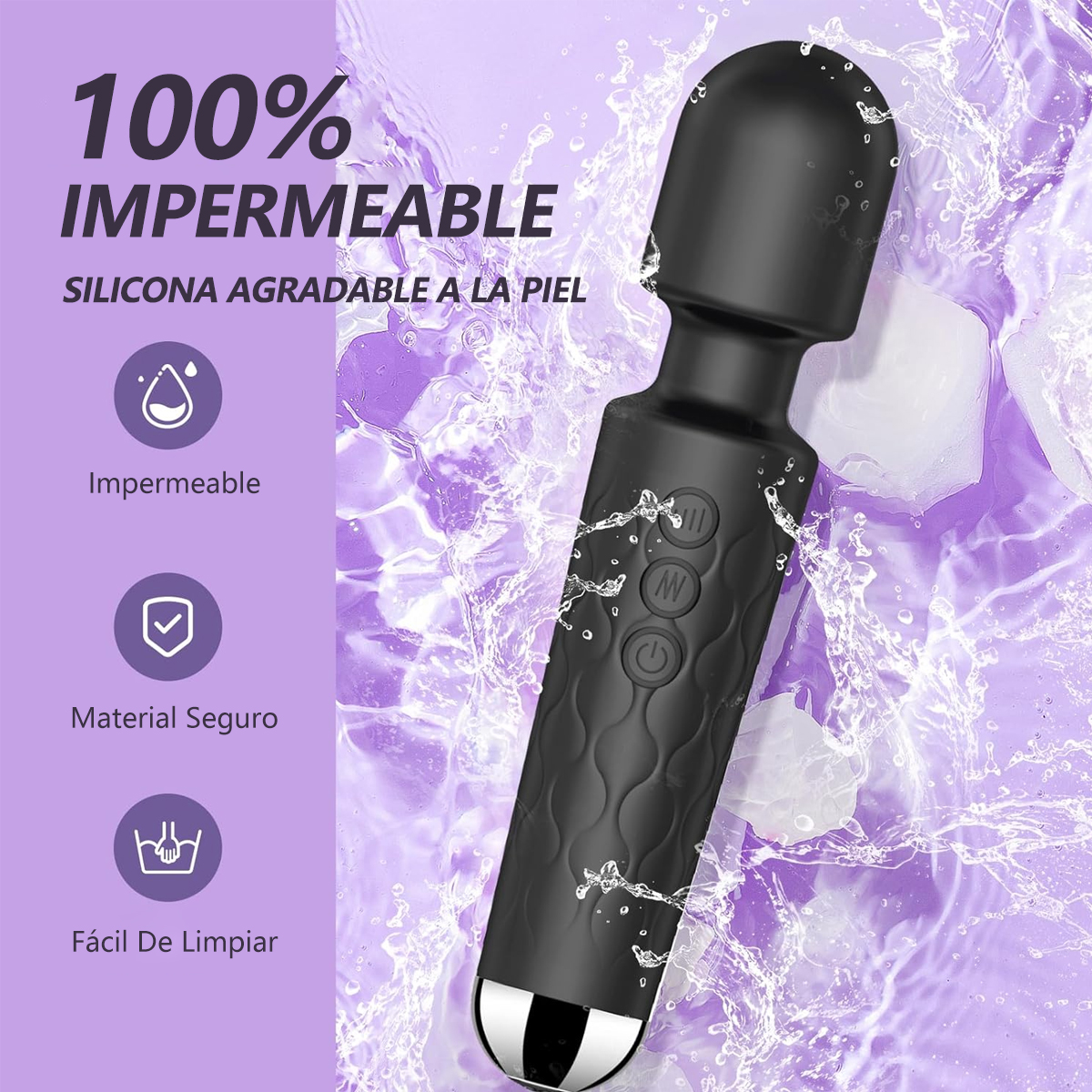 LIKETHAT Massageador Vibratório Flexível – 20 Modos e 8 Intensidades