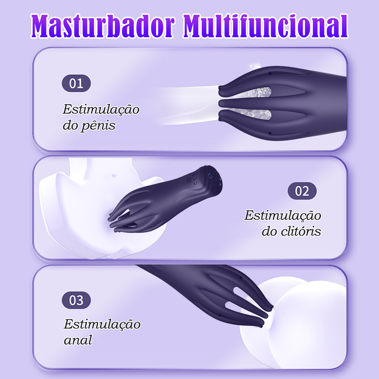 LIKETHAT Masturbador Masculino Vibratório 10 Modos