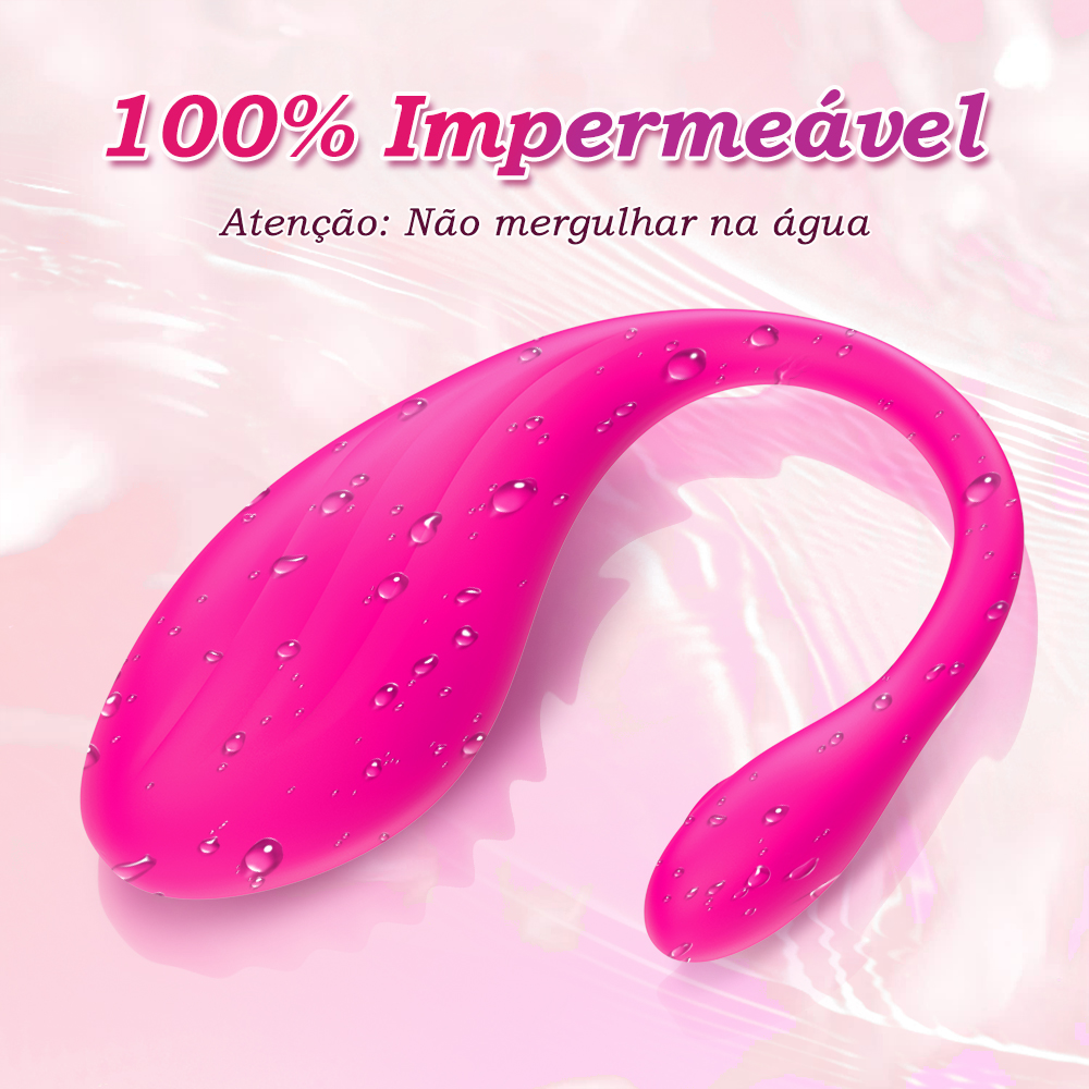 Vibrador para casal resistente à água com design flexível