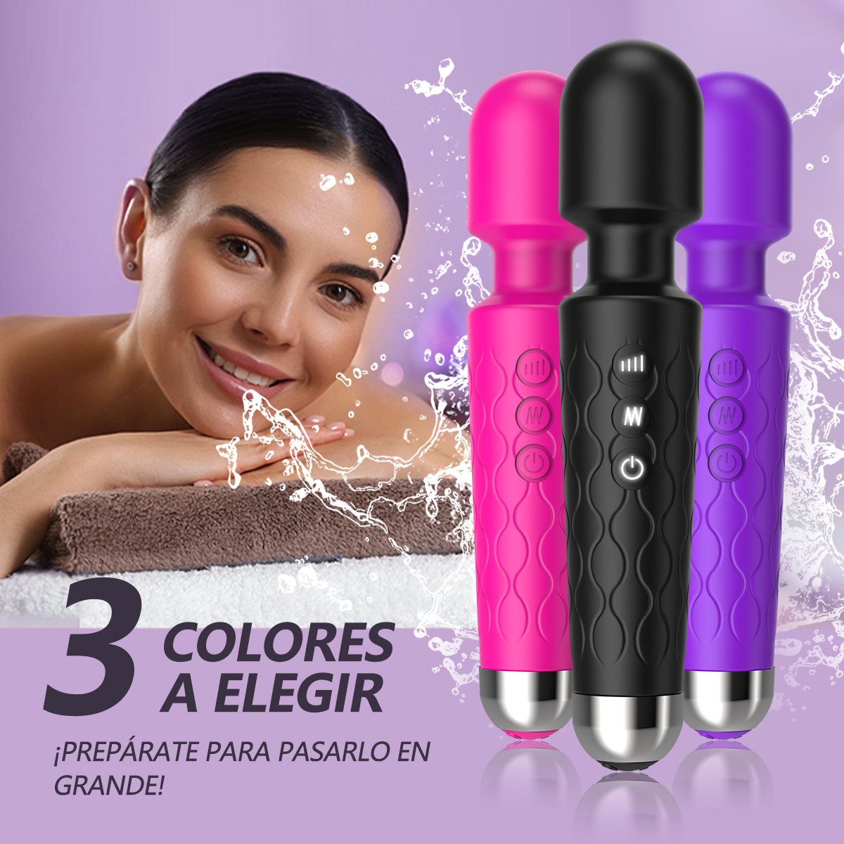 LIKETHAT Massageador Vibratório Flexível – 20 Modos e 8 Intensidades