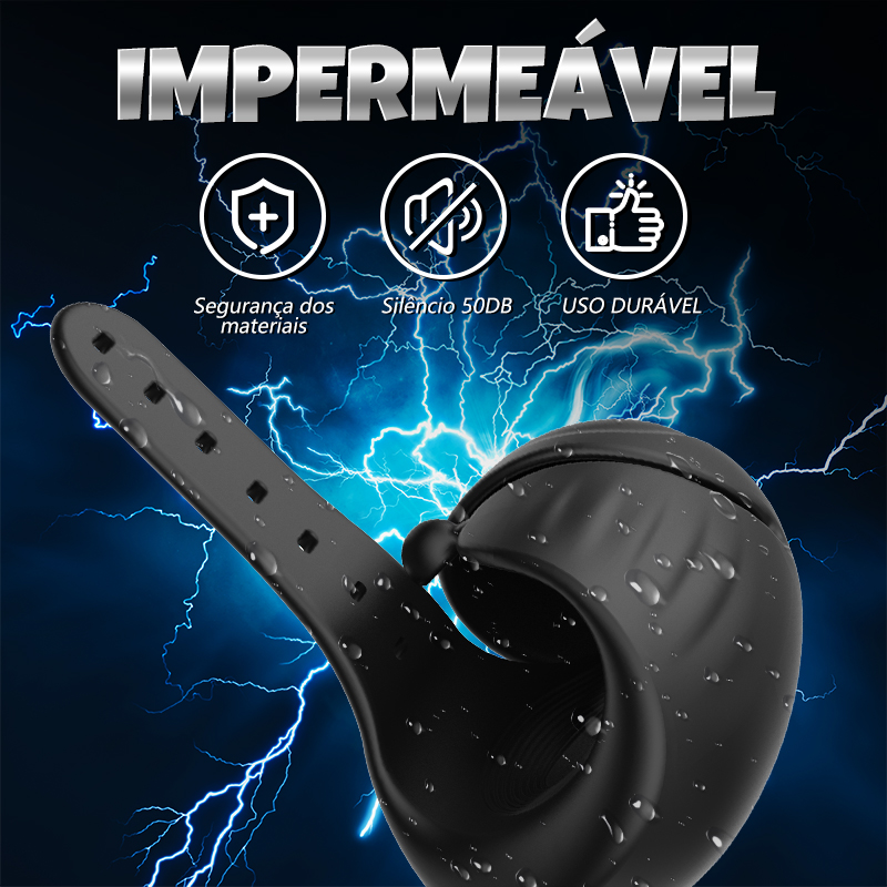 LIKETHAT Vibrador Masculino 3 em 1 com Anel Ajustável – 9 Modos