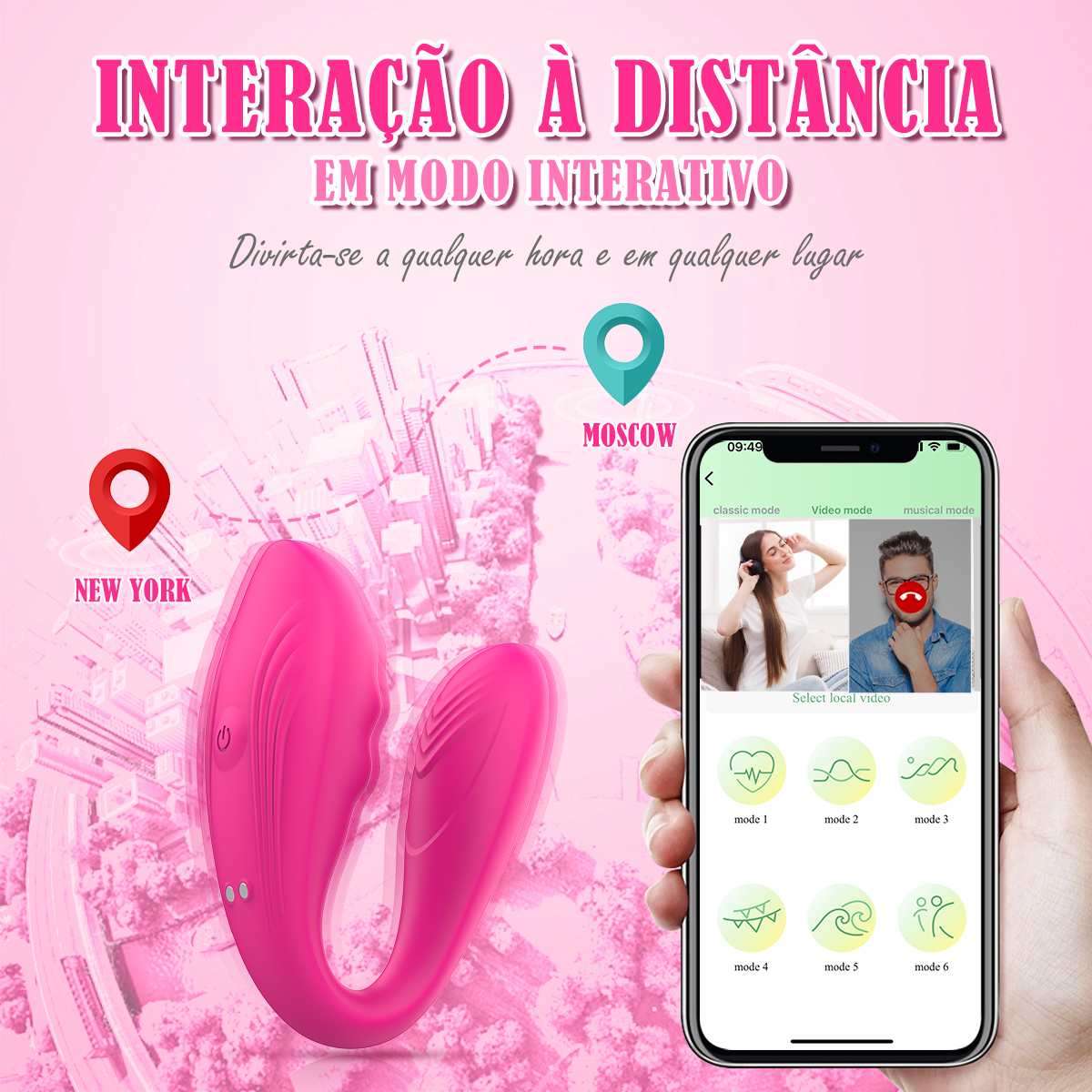 LIKETHAT Vibrador Vestível com App – 9 Modos e Controle à Distância