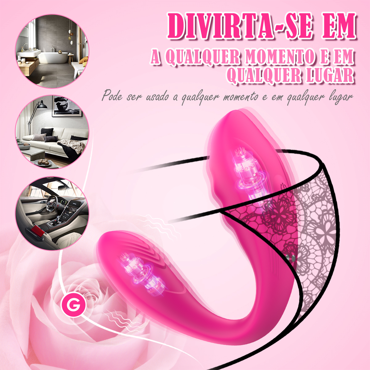 LIKETHAT Vibrador Vestível com App – 9 Modos e Controle à Distância