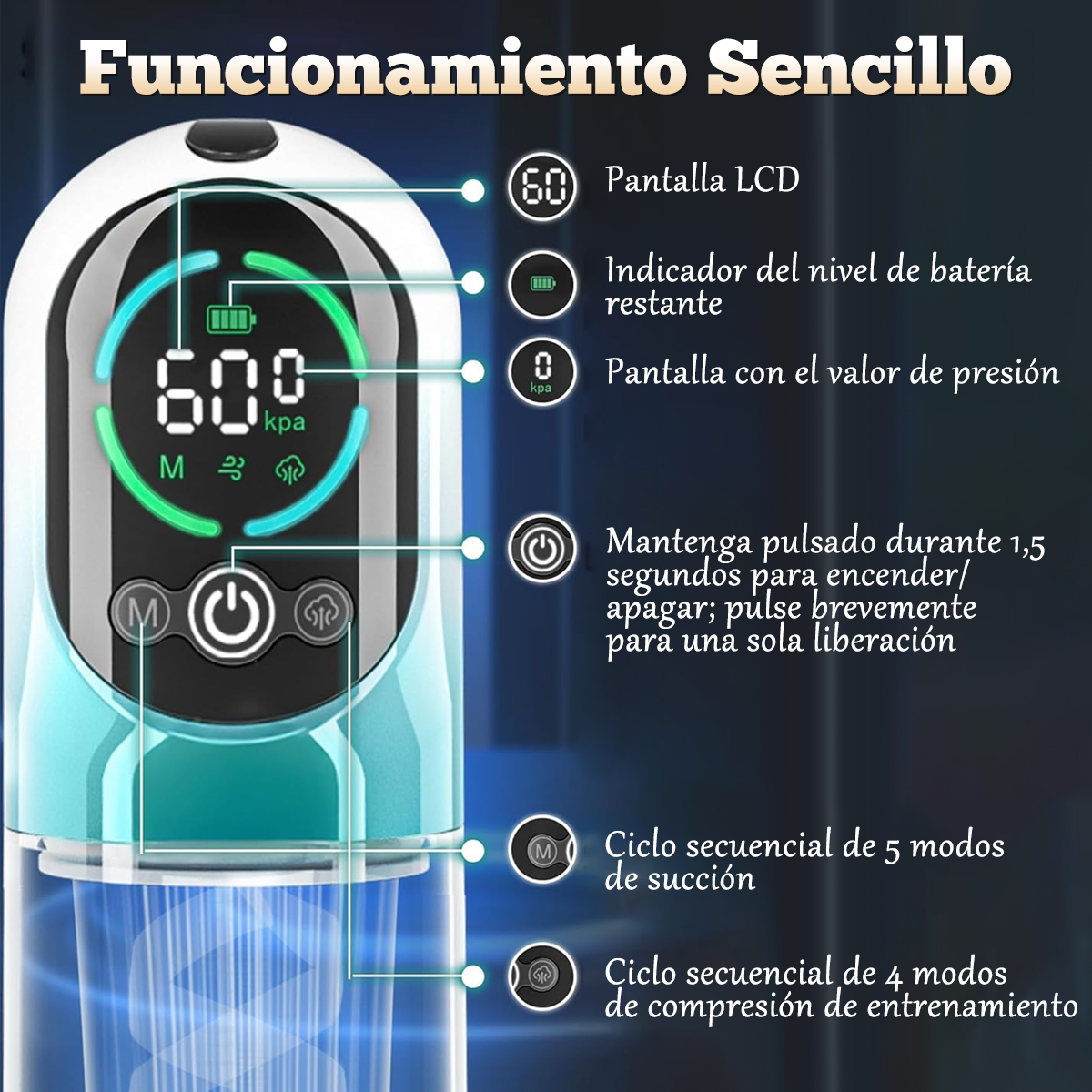 LIKETHAT ACG1918 Estimulador Masculino com Sucção 5 Modos