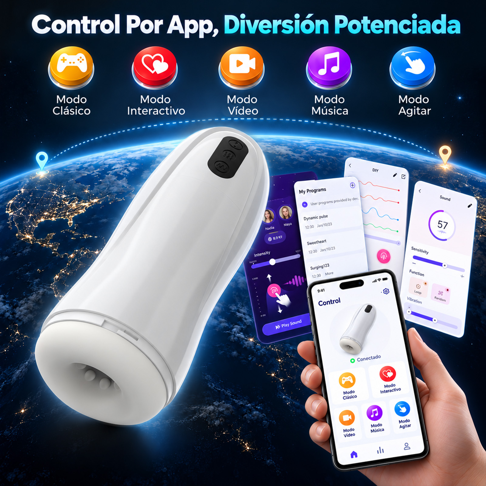 LIKETHAT LoveBliss Masturbador com App, Sucção e Vibração