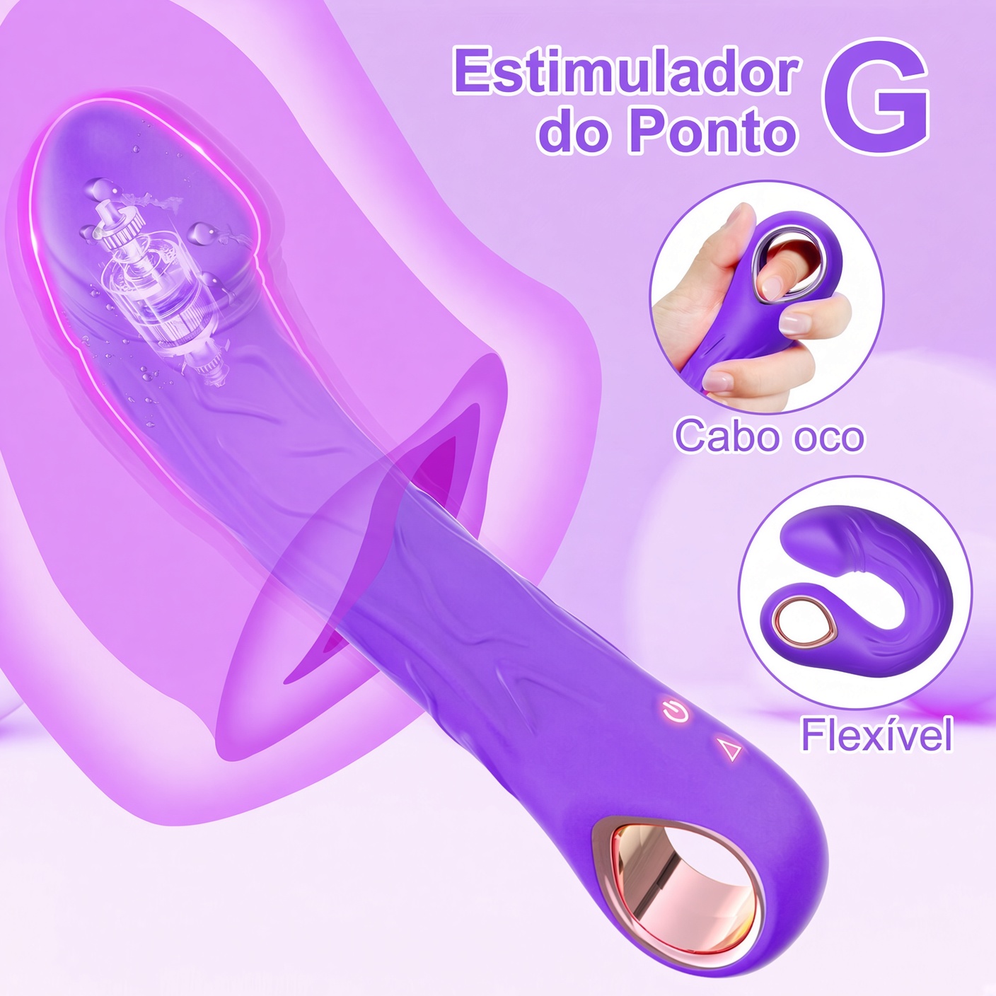 Vibrador Ponto G Flexível 10 Modos - Estimulador G-Spot Silicone Macio IPX6