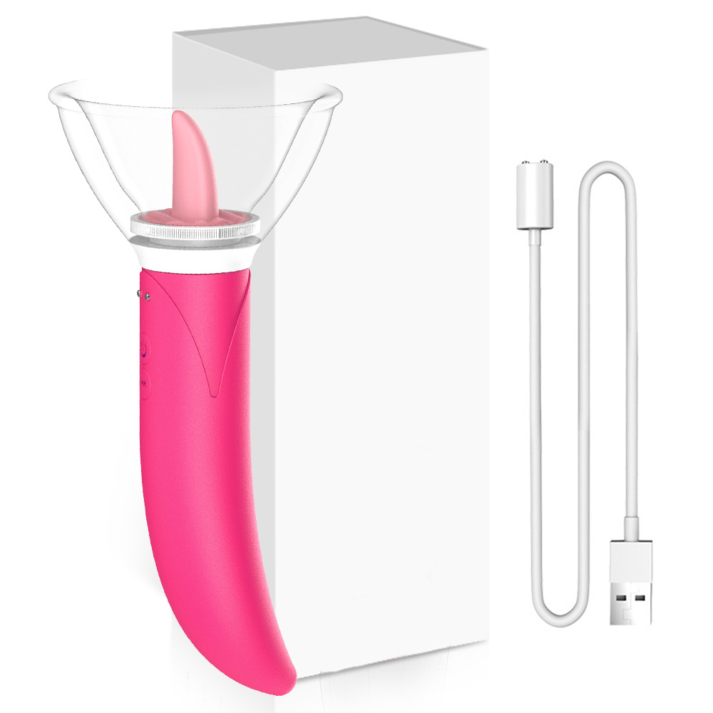 LIKETHAT Vibrador de Língua 2 em 1 – 5 Modos de Lambida e 10 Vibrações