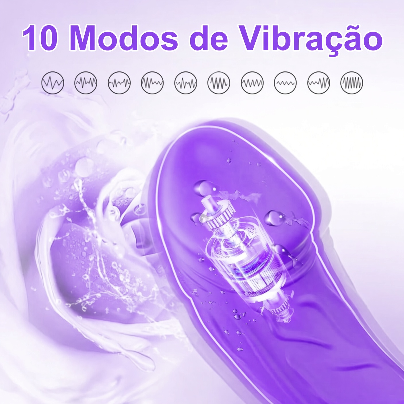 Vibrador Ponto G Flexível 10 Modos - Estimulador G-Spot Silicone Macio IPX6