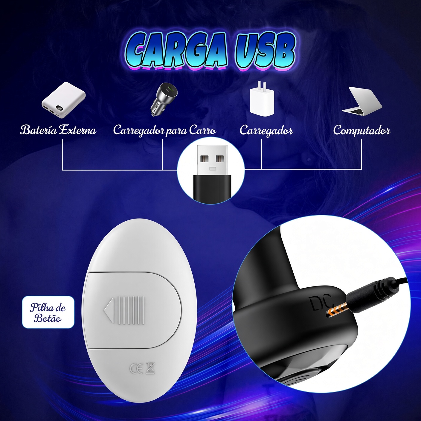 Kit 3 Plugs Anais Vibratório com Controle Remoto 10 Modos – Silicone Macio e Impermeável