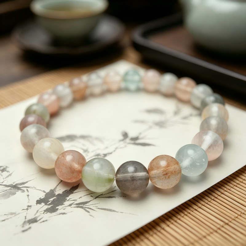 8mm Natural Crystal Beaded Healing Bracelet - Spiritual Ener
