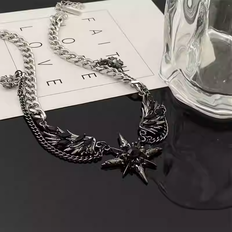 Hisera Punk Hip Hop Alloy Necklace