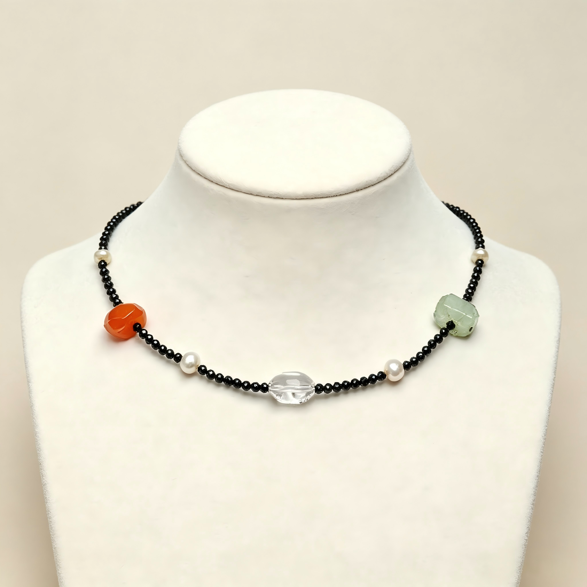 Natural Gemstone Beaded Necklace Mixed Agate