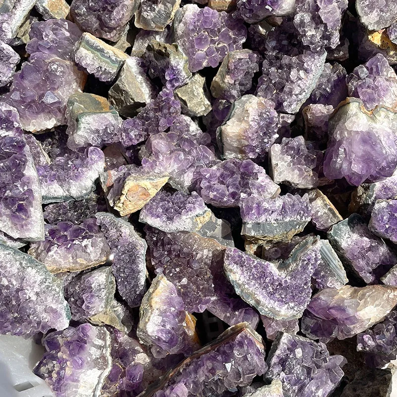 Amethyst Natural Crystal Quartz Wand Point - Energy Healing Tower