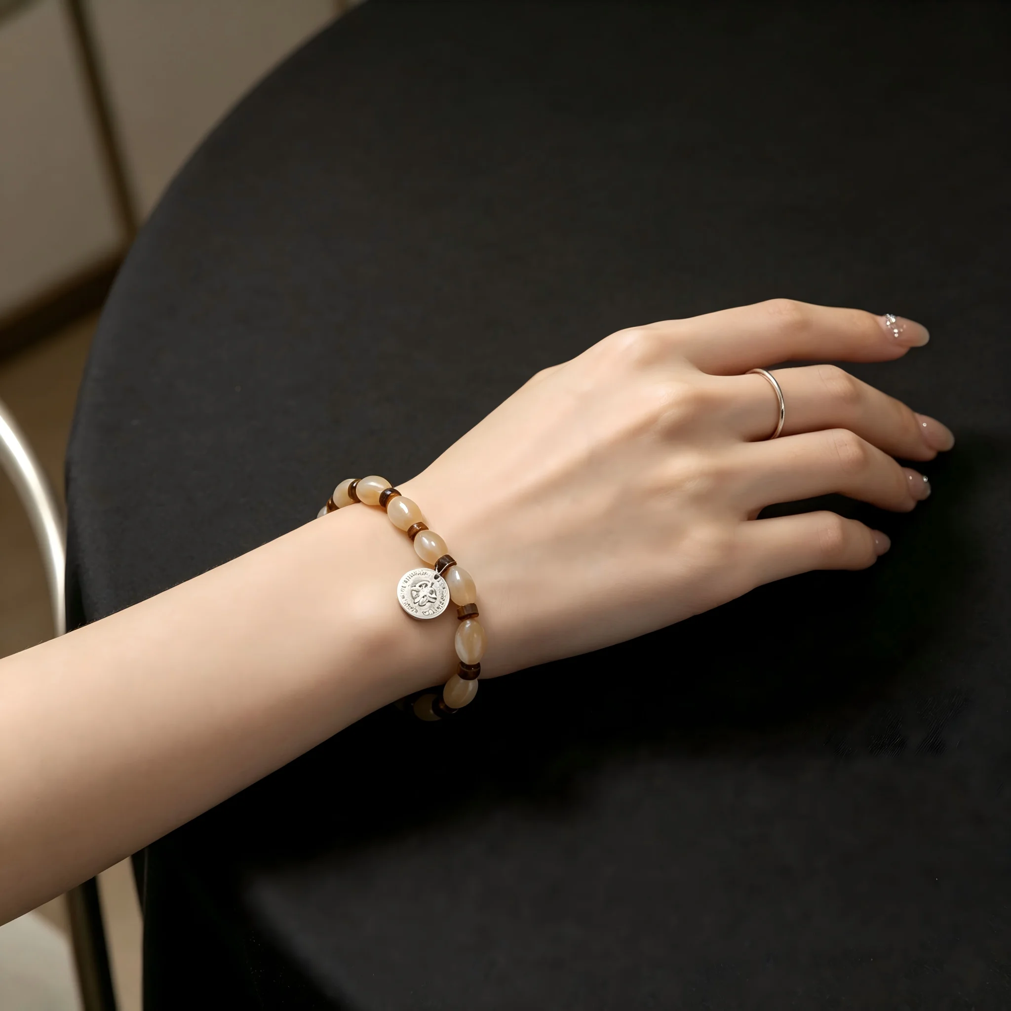 Minimalist Natural Cat Eye Bracelet Oval