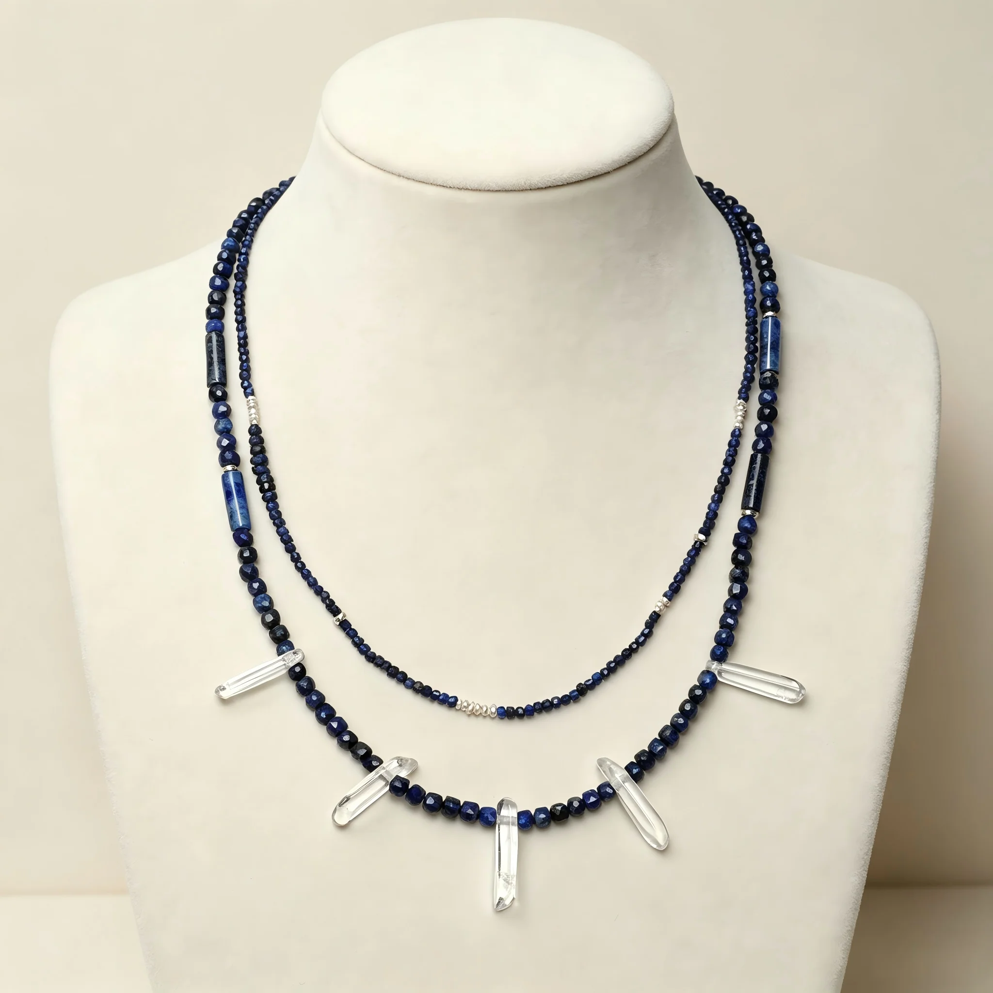 Vintage Multi Layer Lapis Lazuli Beaded