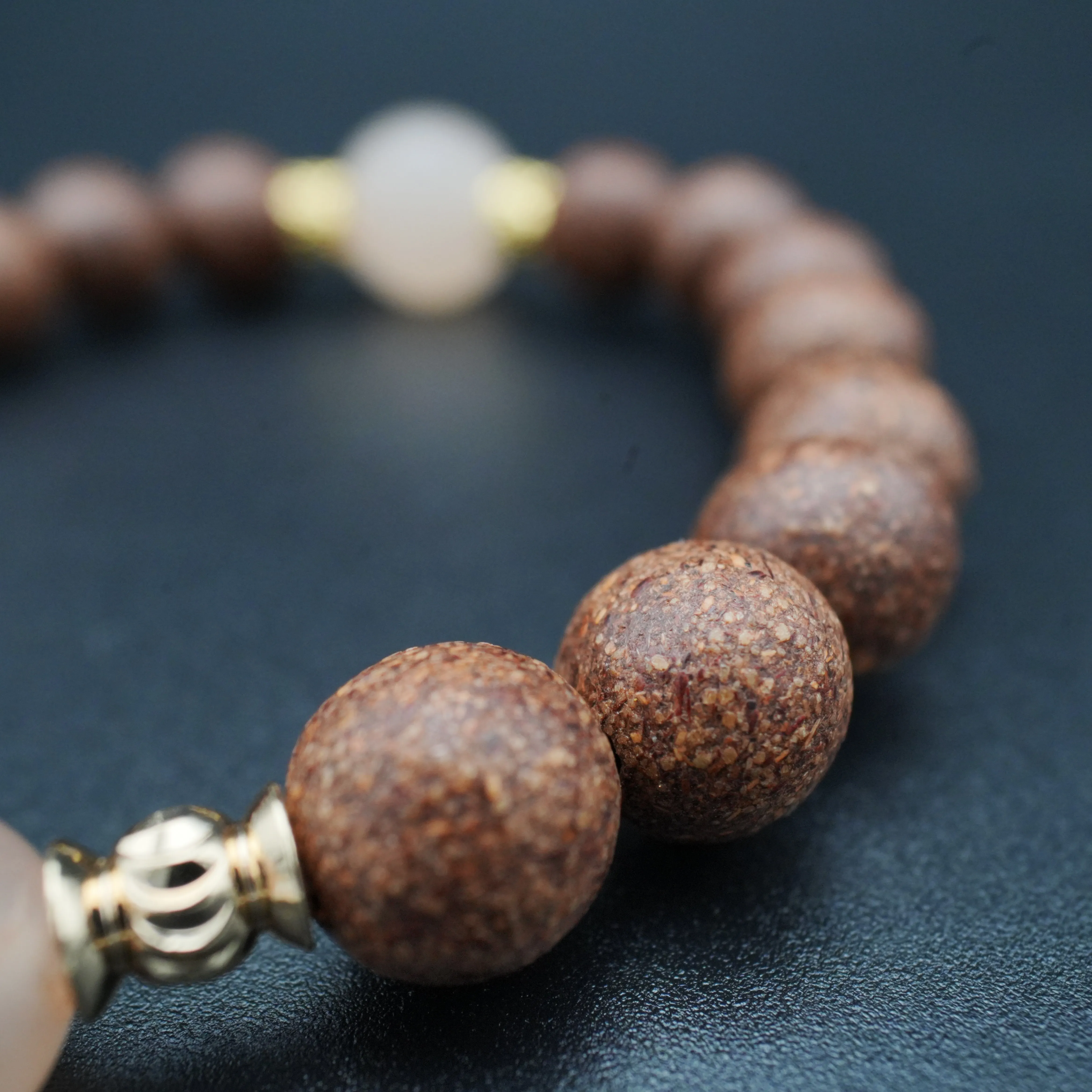 Lucky Fortune Bag Hexiang Wood Beads Crystal Jewelry