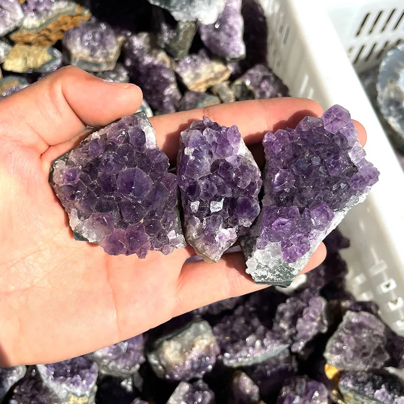 Amethyst Natural Crystal Quartz Wand Point - Energy Healing Tower