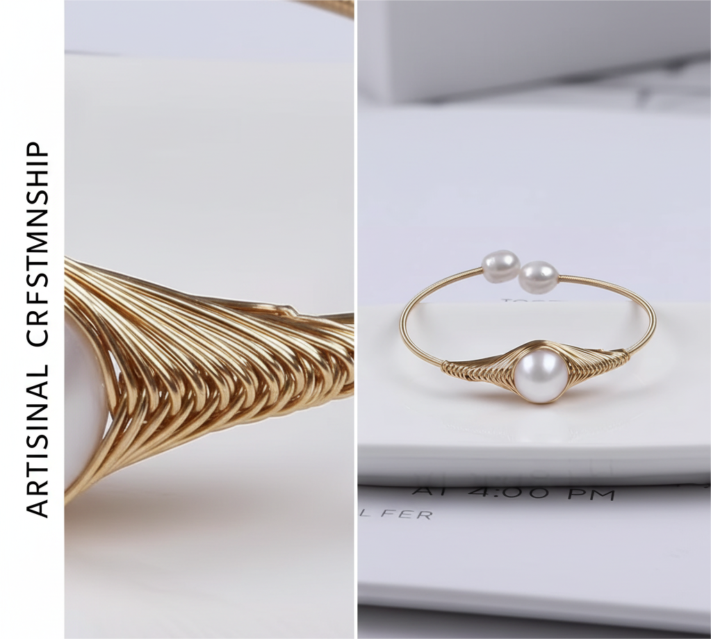 Hisera Natural Freshwater Pearl Wrap Bracelet