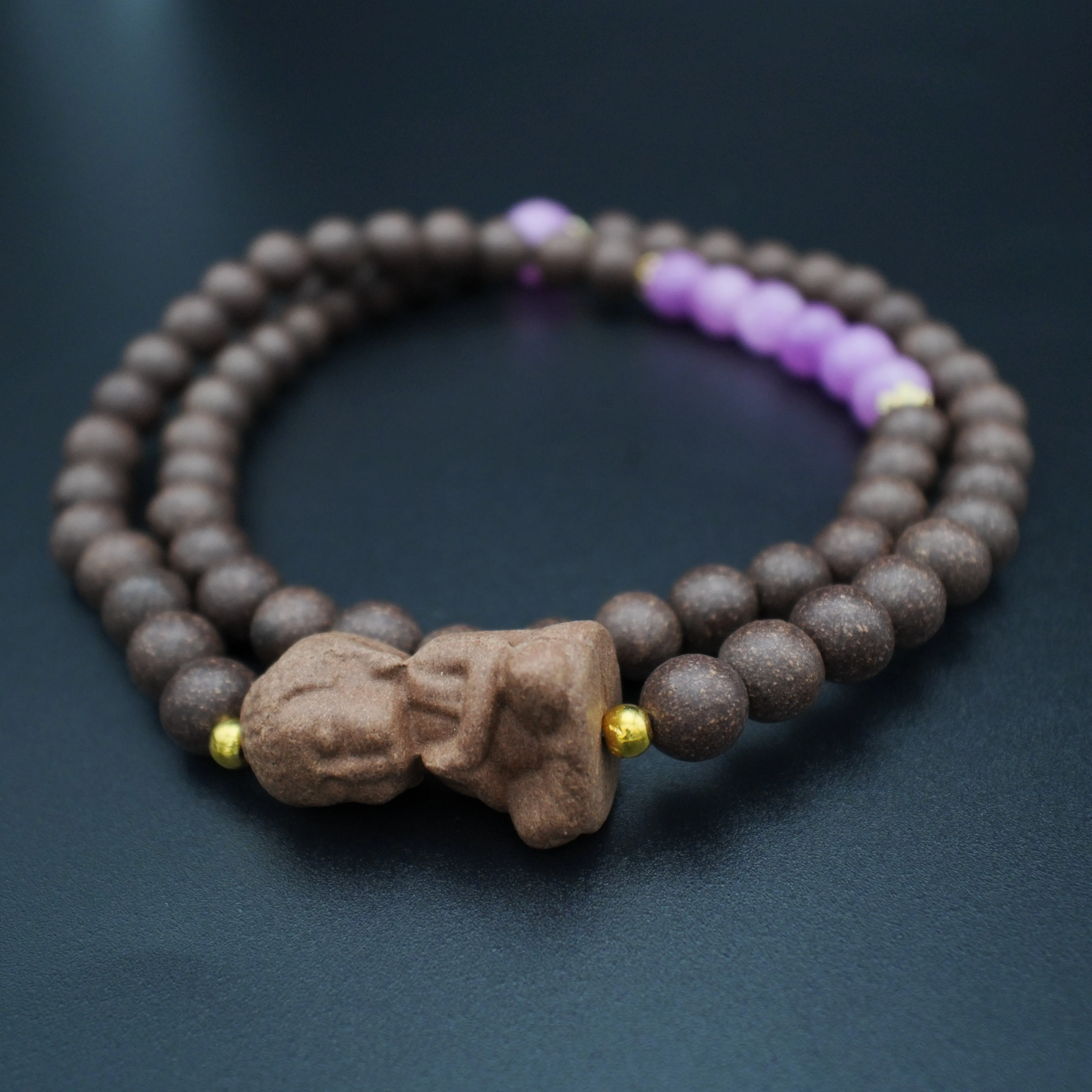 Nine Purple Fire Lucky Mala Bracelet