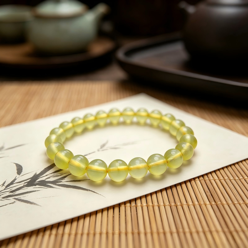 Natural Golden Grape Gemstone Beaded Ball