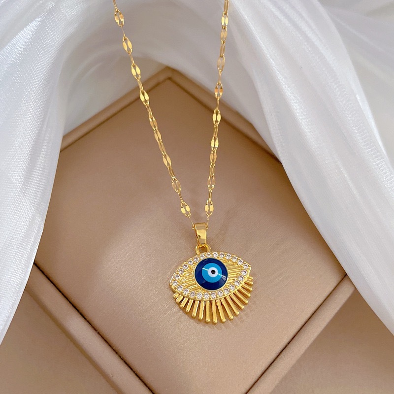 Hisera Gold Plated Zircon Stainless Steel Crystal Jewelry