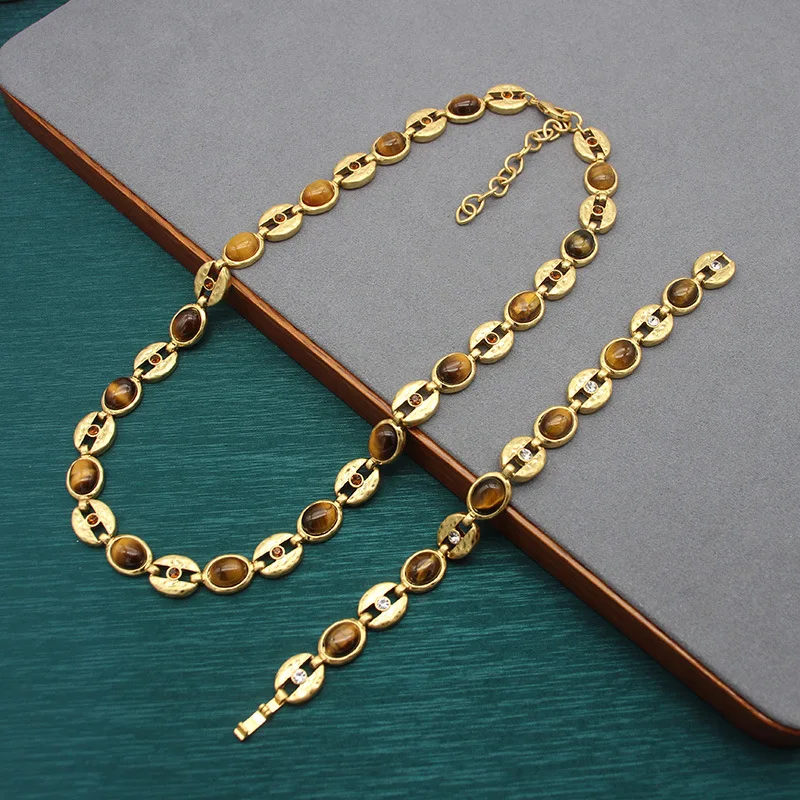 Hisera Copper 24K Plated Real Gold Crystal Jewelry