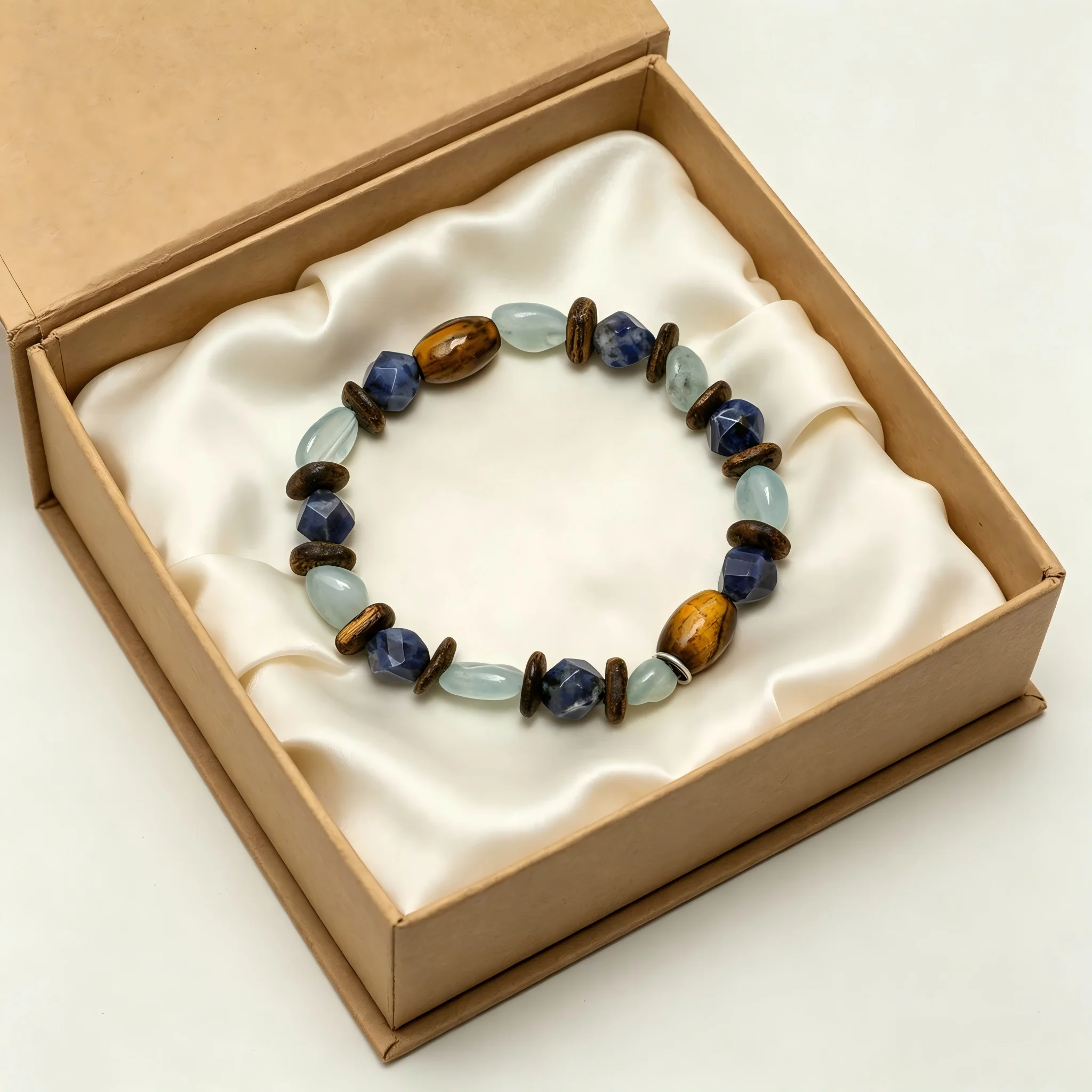 Bohemian Healing Crystal Bracelet Natural Sodalite